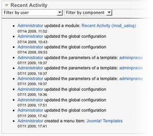 JoomlaPraise Activity Log
