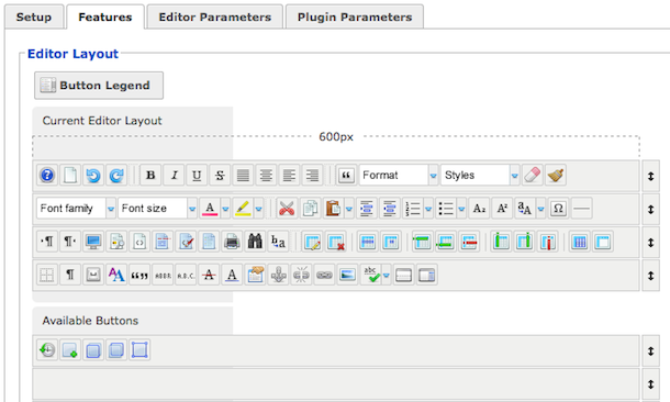 JCE 2.0 editor setup