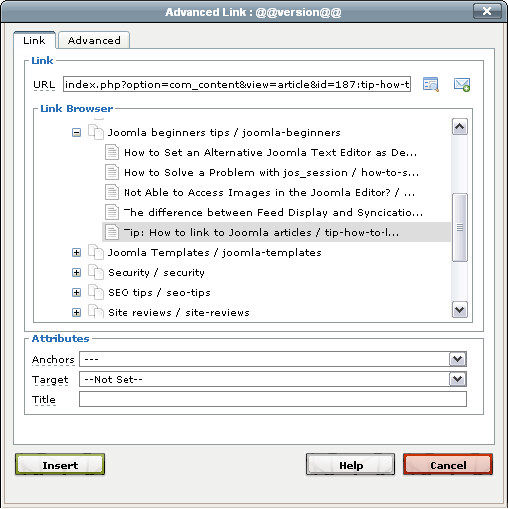 JCE Advanced Link