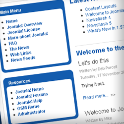 samples joomla webmaster cms