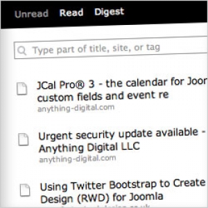How to create a favorites RSS feed and display it in a Joomla site